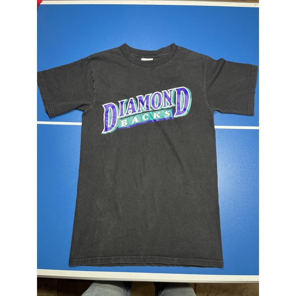 VTG 90s Arizona Diamondbacks Men's Black T-Shirt Majestic Size Small